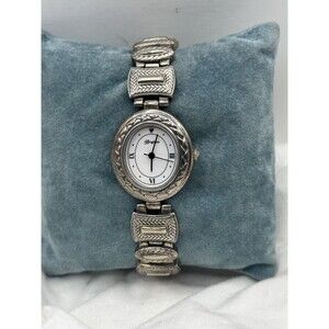 Brighton Bently Watch Women 26mm Silver Tone Toggle Clasp Bracelet New Battery